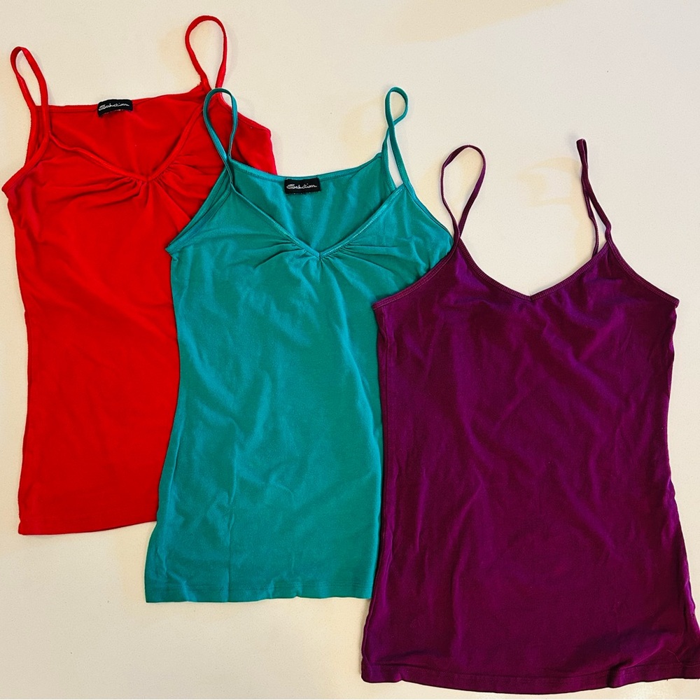 Medium Women's Camisole Set - Red, Green, and Plum